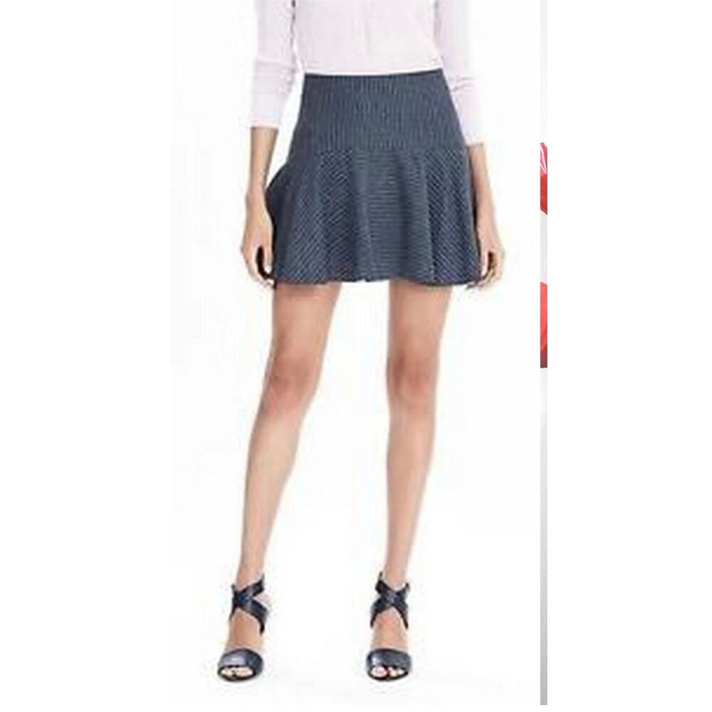 Banana Republic Navy Pinstripe Linen Blend Skirt Size 8